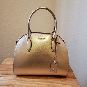 Gold Kate Spade satchel, NWT